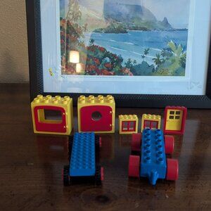 Vintage 1980s LEGO Town Building Set - Cars, Windows, Trees & Plates!